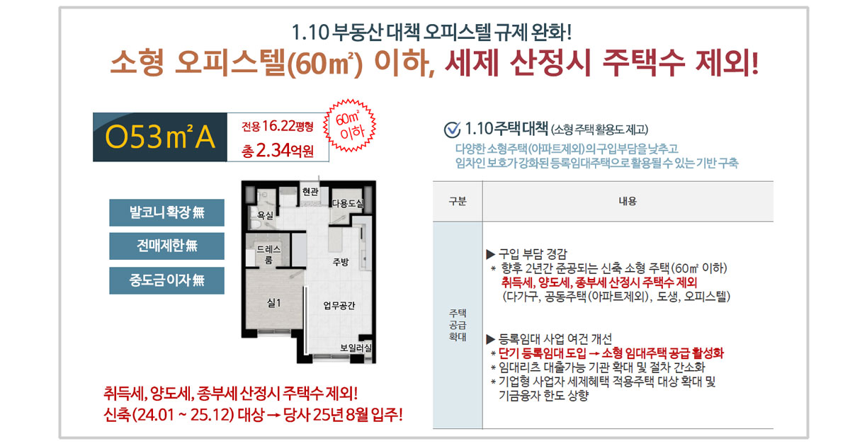  1.10 부동산대책 오피스텔 규제 완화 !  