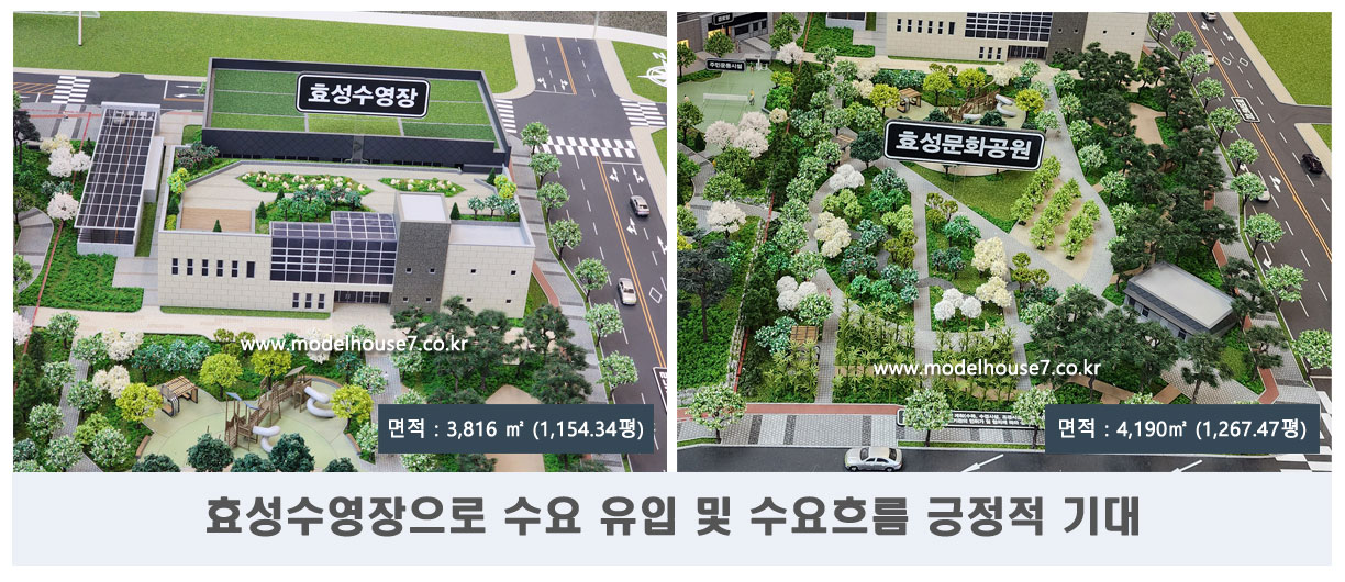 단지 바로 옆 수영장, 효성문화공원 